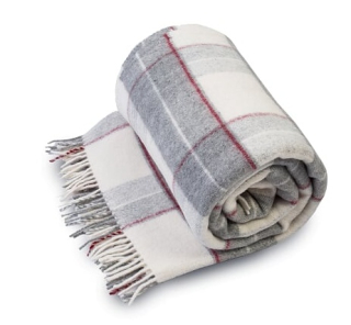 Prikrývka - Deka z vlny Merino, 155 cm x 200 cm, odtiene sivej